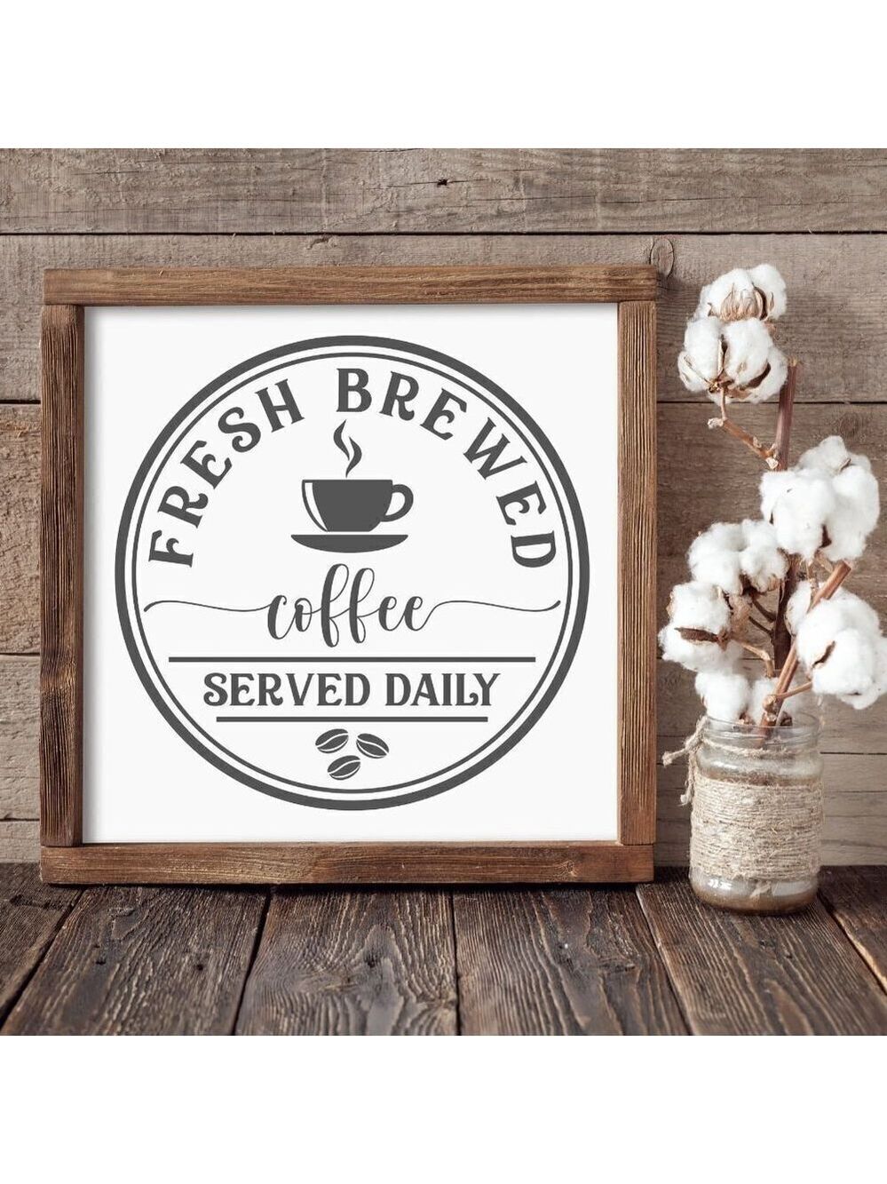 Fresh Brewed Coffee Served Daily Hand-crafted sign